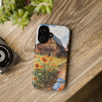 Sunflower iPhone Case  Rustic Farm Style