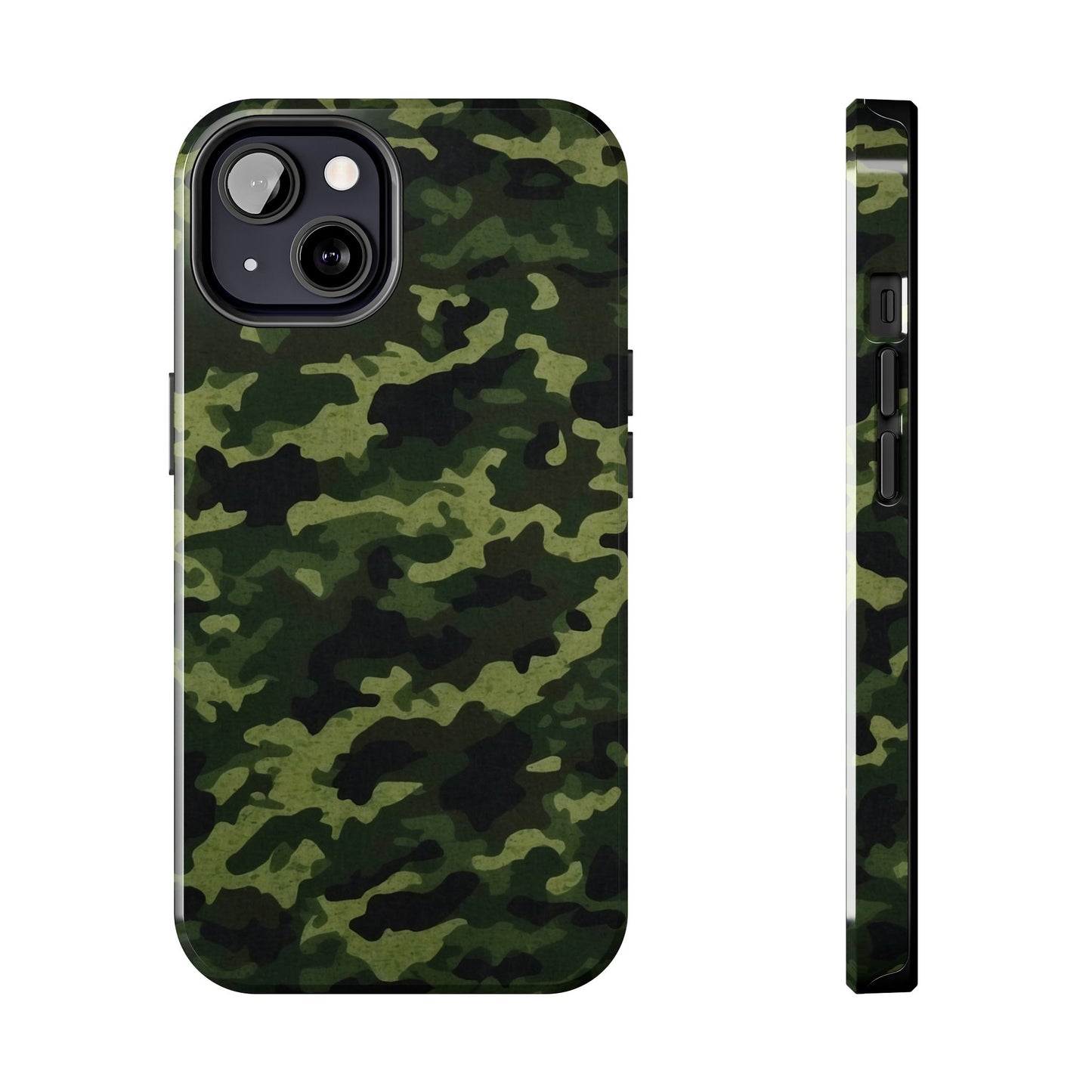 Dark Green Camouflage – iPhone Case, Rugged and Slim Design