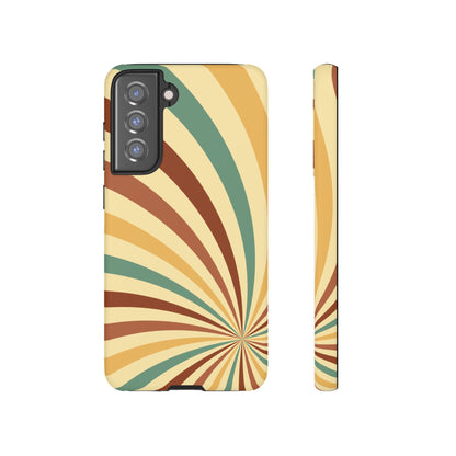 Earthy Retro Swirl Samsung Galaxy Case – Dual-Layer Protection with 70s-Inspired Earth Tones