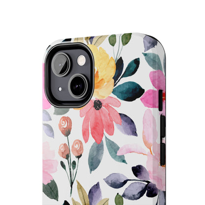 Blossoming Beauty – iPhone Series Case with Vibrant Watercolor Flowers