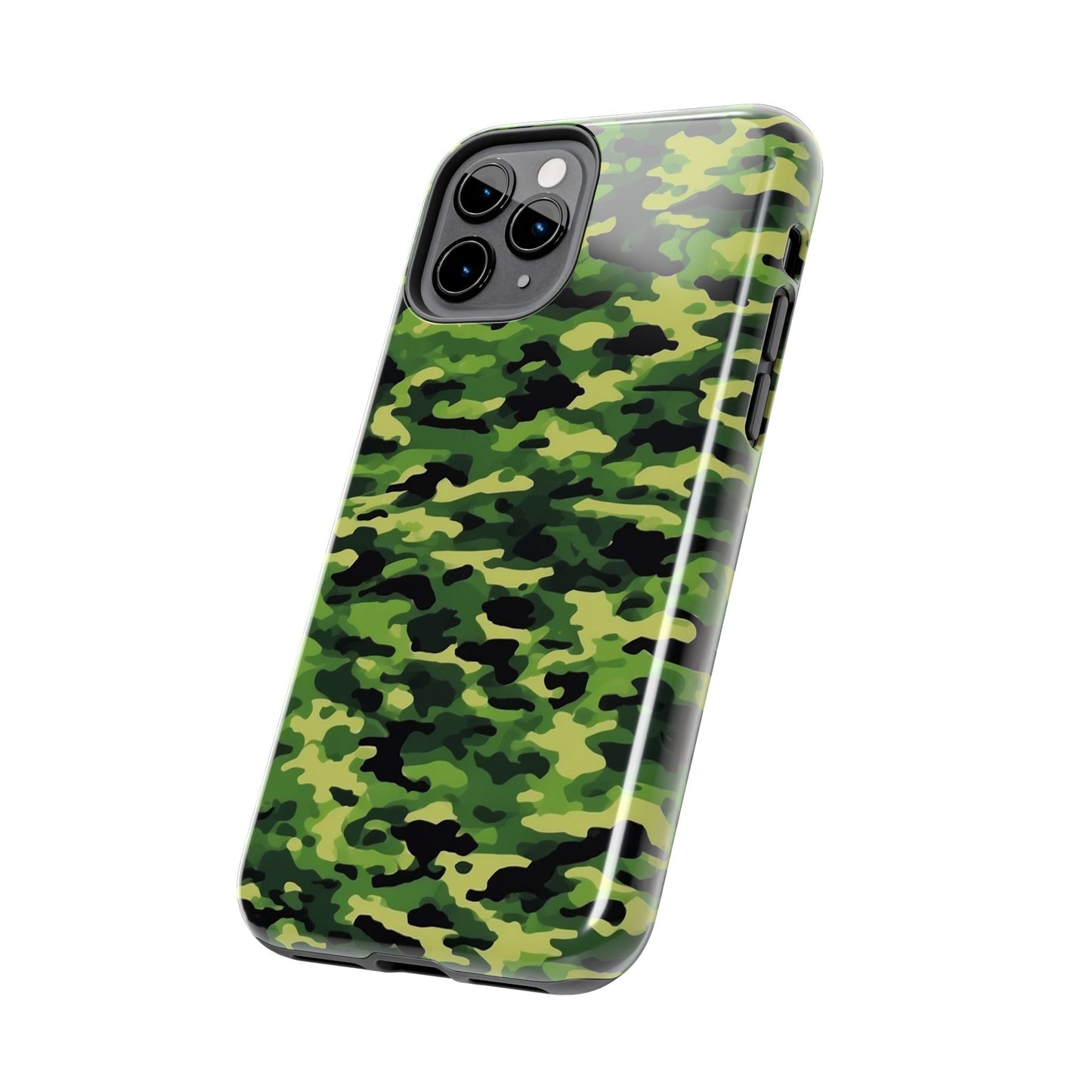 Green Woodland Camouflage – iPhone Case, Sleek and Durable Design