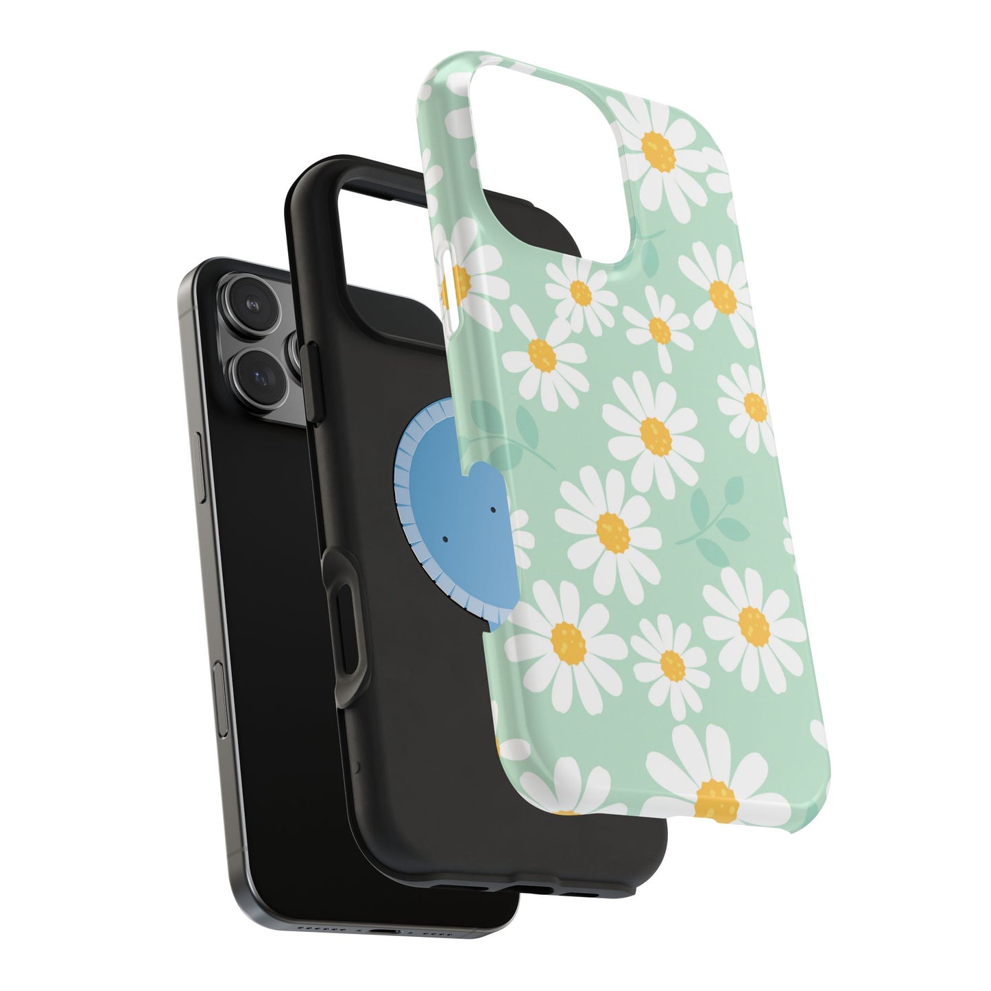 Charming Daisy Floral Tough MagSafe iPhone Case – Spring Pastel Design, Shockproof & Slim