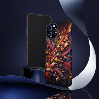 Vibrant Geometric Case | Futuristic Cosmic Art