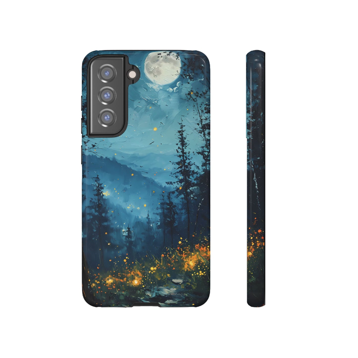 Moonlit Enchanted Forest Glow – Artistic Night Landscape Design - BOGO Cases