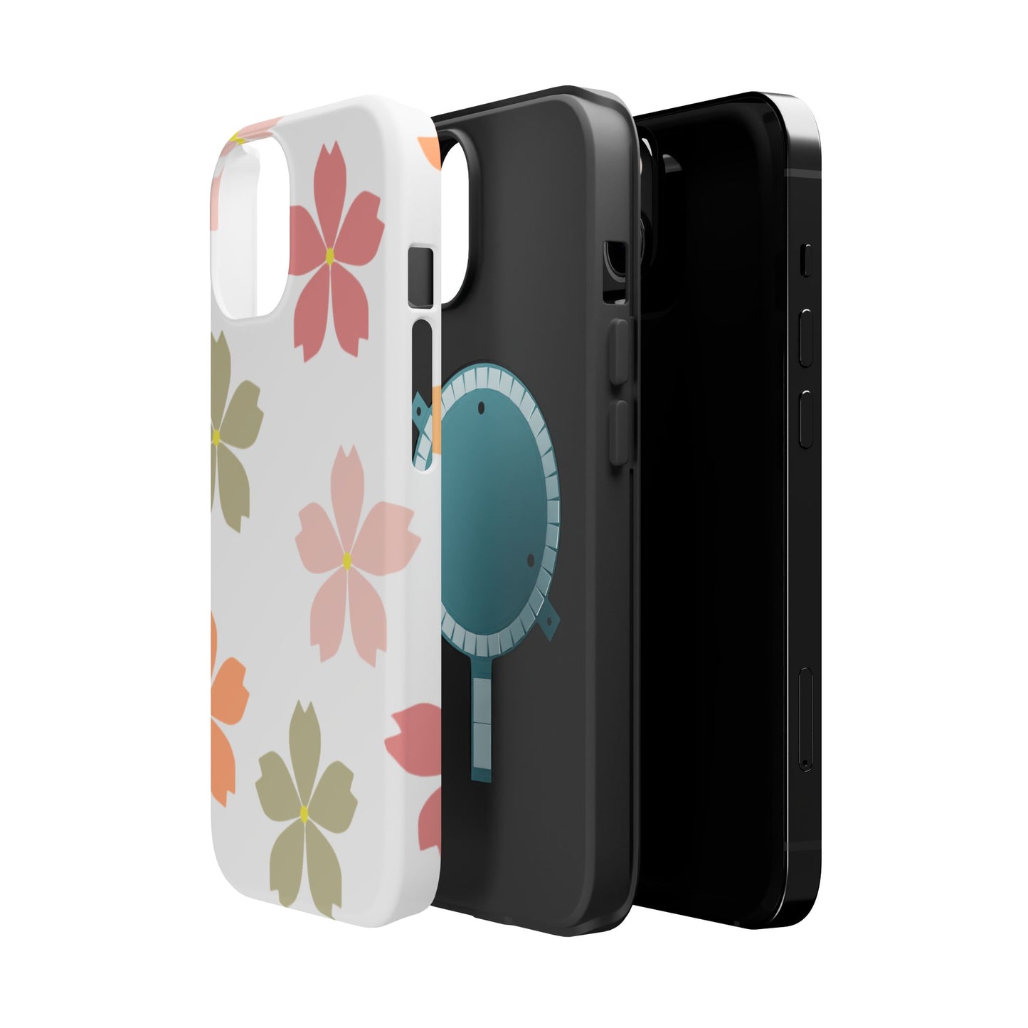 Pastel Sakura Blossom Tough MagSafe iPhone Case – Durable Design with Soft Matte Finish