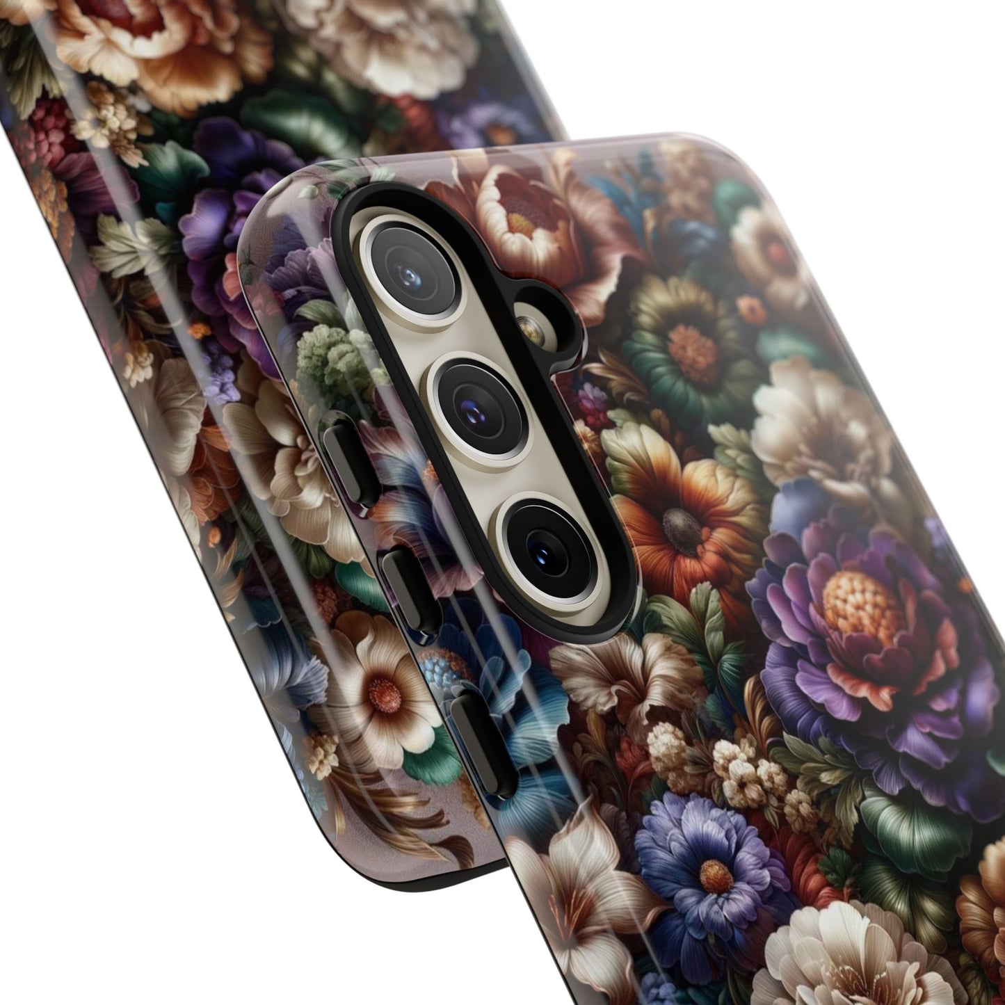 Floral Elegance For Samsung - Protective Dual-Layer Design with Vibrant Full-Wrap Print