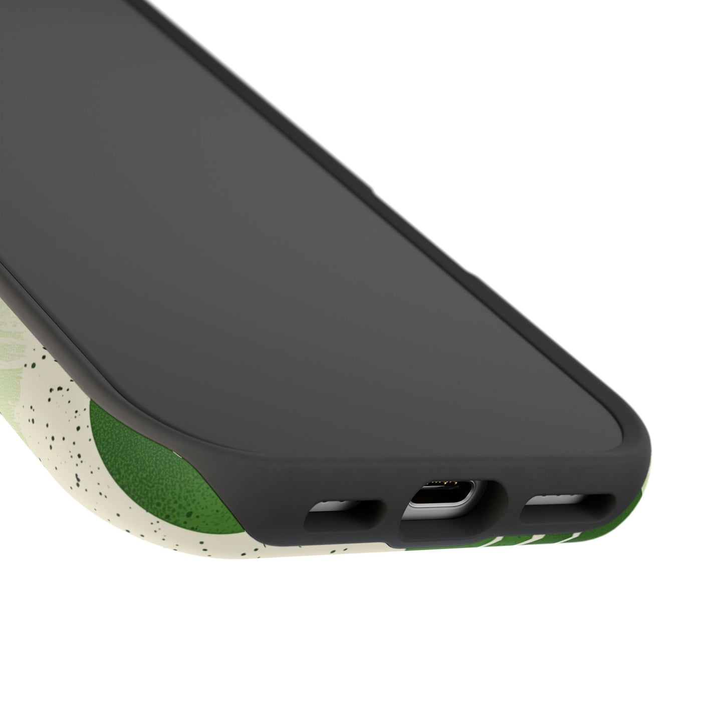 Green Stripes MagSafe iPhone Case – Bold Diagonal Brushstroke Design