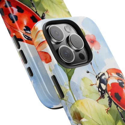 Watercolor Ladybug & Poppy Fields - iPhone Series Case