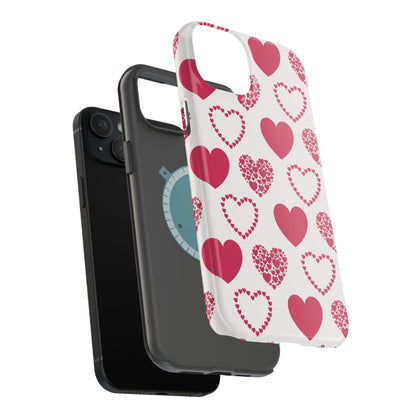 Clustered Pink Hearts MagSafe iPhone Case