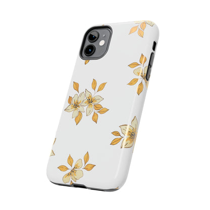 Delicate Yellow Blossom iPhone Case – Minimalist Floral Design with Matte Finish