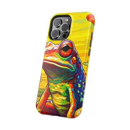 Vibrant Rainbow Frog Design – MagSafe iPhone Case