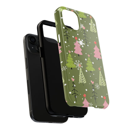 Whimsical Christmas Tree Pattern – iPhone Series Case