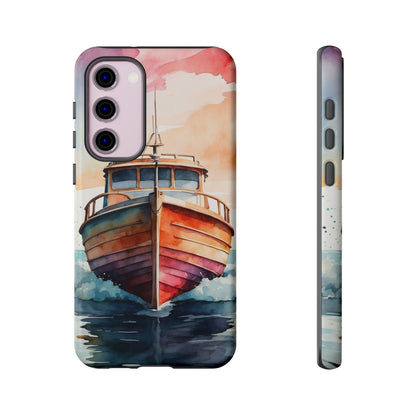 Sunset Sail Watercolor Boat – Samsung Galaxy Series Case