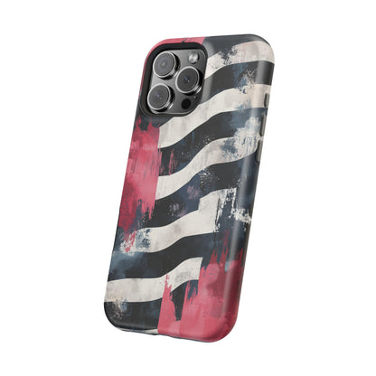 MagSafe iPhone Case: Blood Zebra – Bold Red & Black Pattern