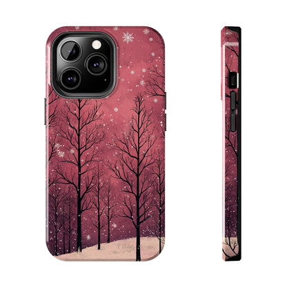 Pink Winter Twilight Forest - iPhone Series Case - BOGO Cases