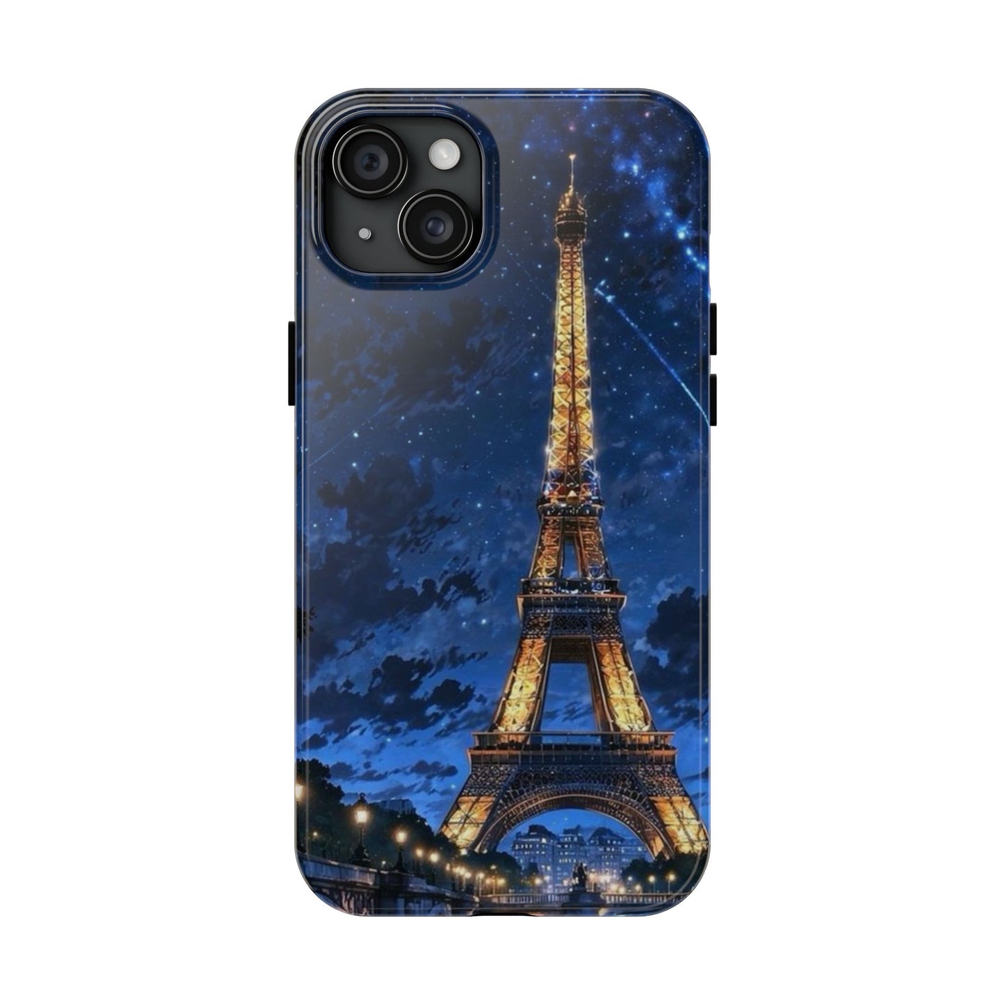 iPhone Case - Eiffel Tower Under Starlit Sky Design