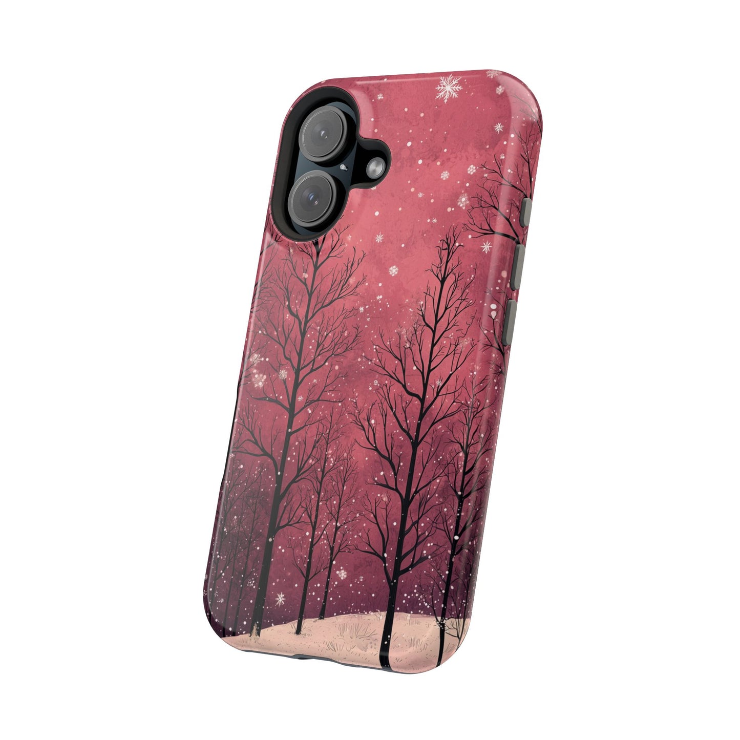 Pink Winter Twilight Forest - MagSafe iPhone Series Case