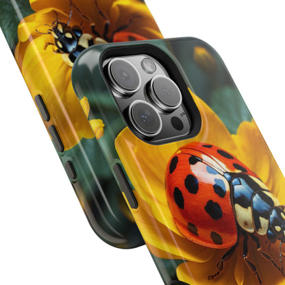 Yellow Blossoms with Bug Accent - MagSafe iPhone Case