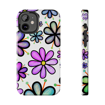 Whimsical Lavender Floral iPhone Case – Ultra-Slim, High-Gloss Finish