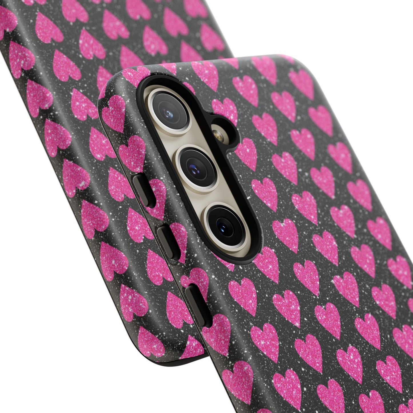 Glitter Pink Hearts Samsung Galaxy Case