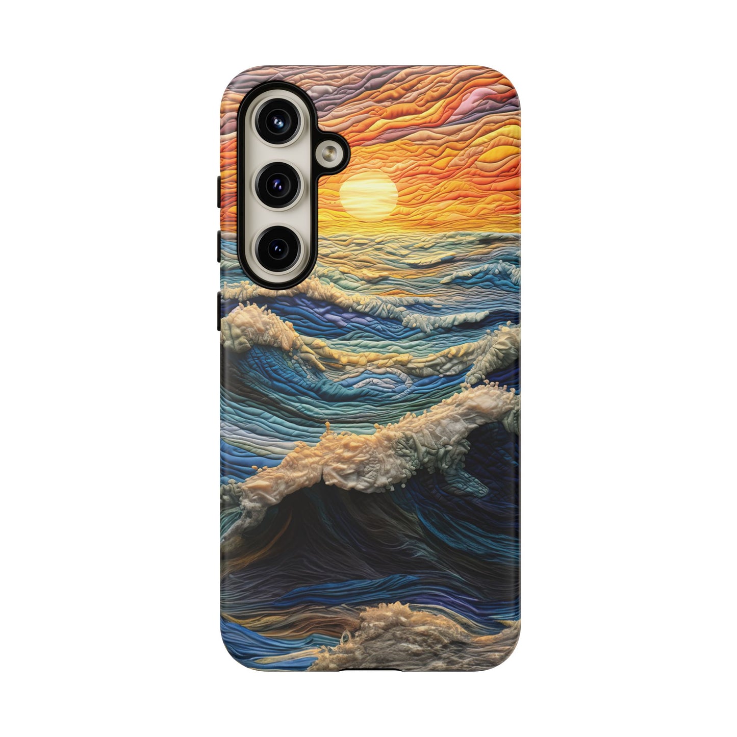 Textured Ocean Sunset Waves – Samsung Galaxy Series Case