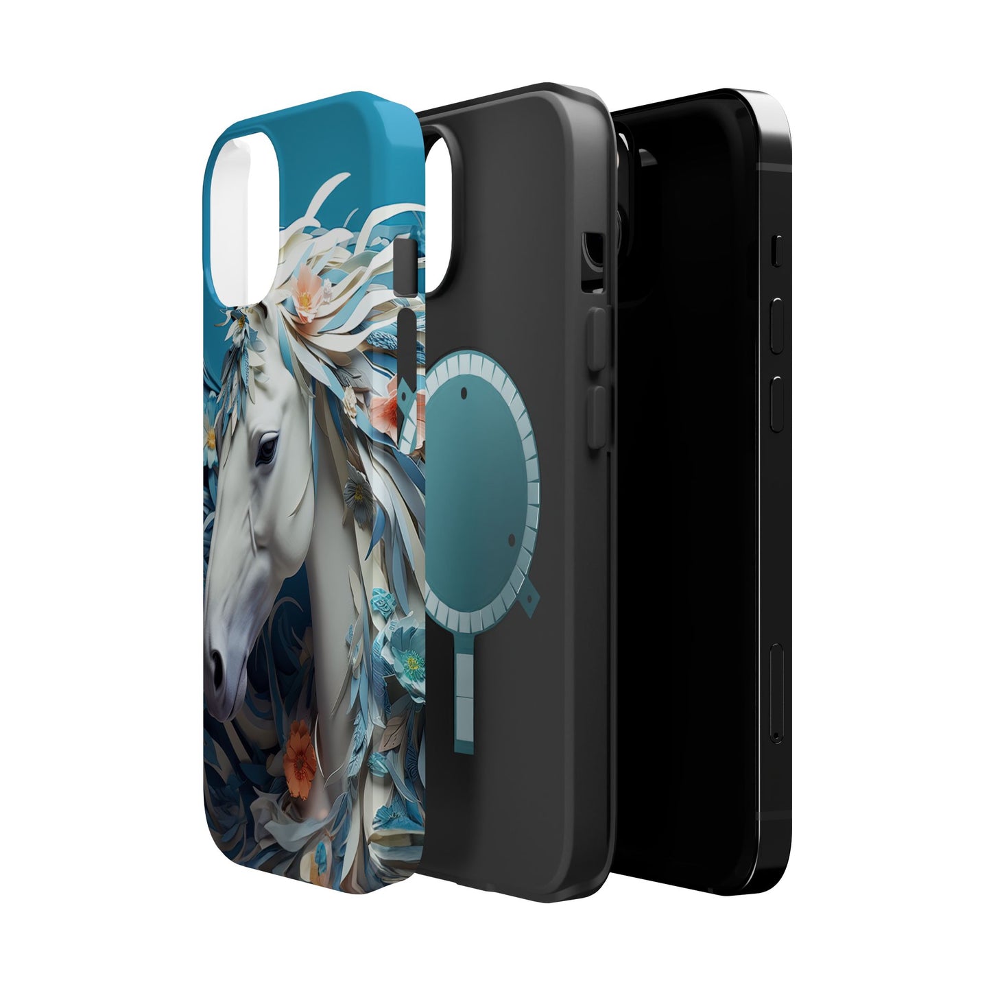 Floral Horse MagSafe iPhone Case