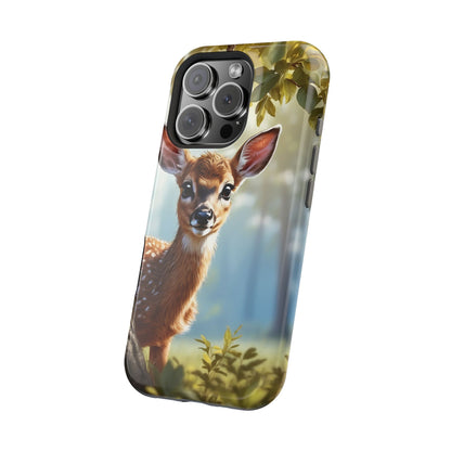 Whimsical Fawn in a Sunlit Forest MagSafe iPhone Case