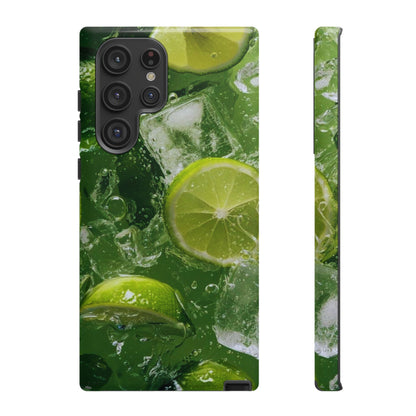 Refreshing Lime Splash Samsung Galaxy Case – Tough Protection, Vivid Dual-Layer Design