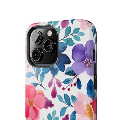 Mystic Bloom – iPhone Case with Elegant Watercolor Floral Design