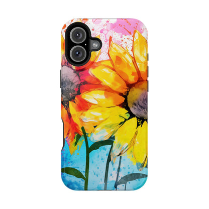 Bold Watercolor Sunflowers - MagSafe iPhone Series Case