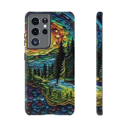 Radiant Forest Sunset Samsung Galaxy Case – Artistic Landscape Design