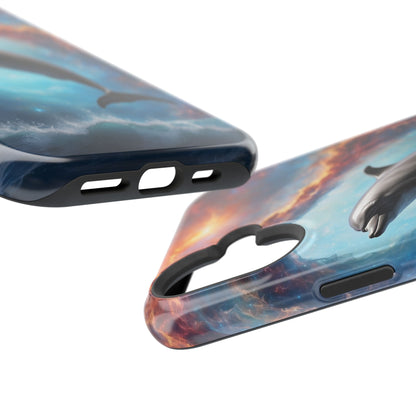 Cosmic Dolphin Space Vibes - MagSafe-Compatible Case