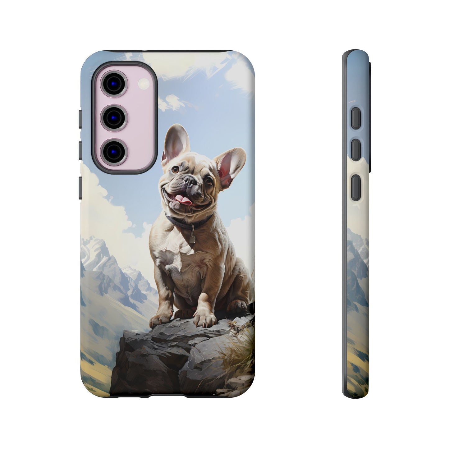 Frenchie iPhone Samsung Galaxy Phone Case! French Bull Dog Standing Proudly. Extremely Tough & Durable With Dual Layer Protection.