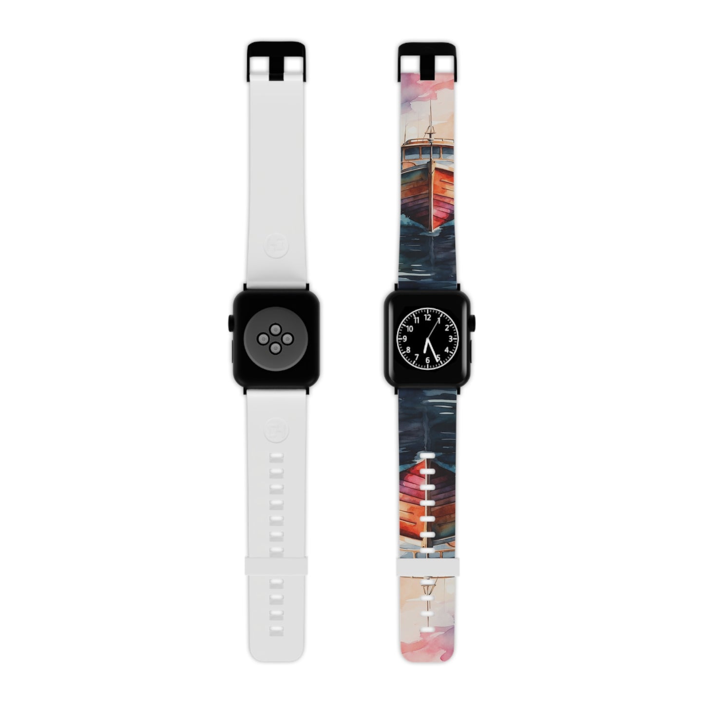 Sunset Sail Watercolor Boat Apple Watch Band