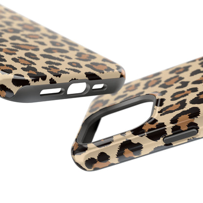 Wild Leopard Print Tough MagSafe iPhone Case – Bold Animal Pattern Design with Dual-Layer Protection