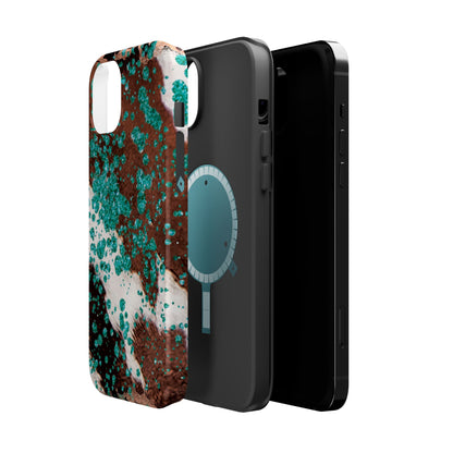 Teal Glitter Cowhide - MagSafe iPhone Series Case