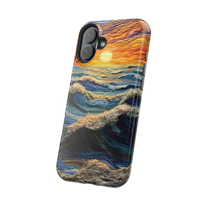 Ocean Sunset Tapestry Waves – MagSafe iPhone Series Case