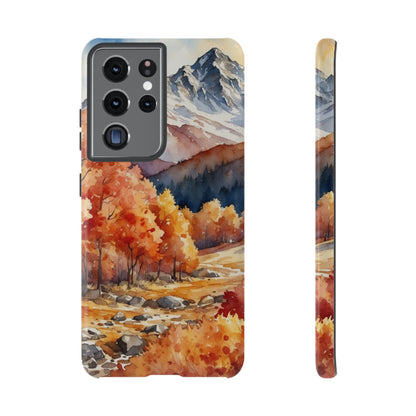 Watercolor Autumn Forest and Mountains - Samsung Galaxy Case