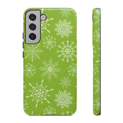 Green Snowflake Pattern – Samsung Galaxy Series Case