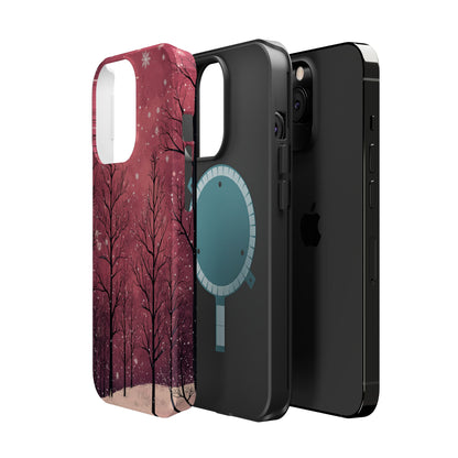 Pink Winter Twilight Forest - MagSafe iPhone Series Case