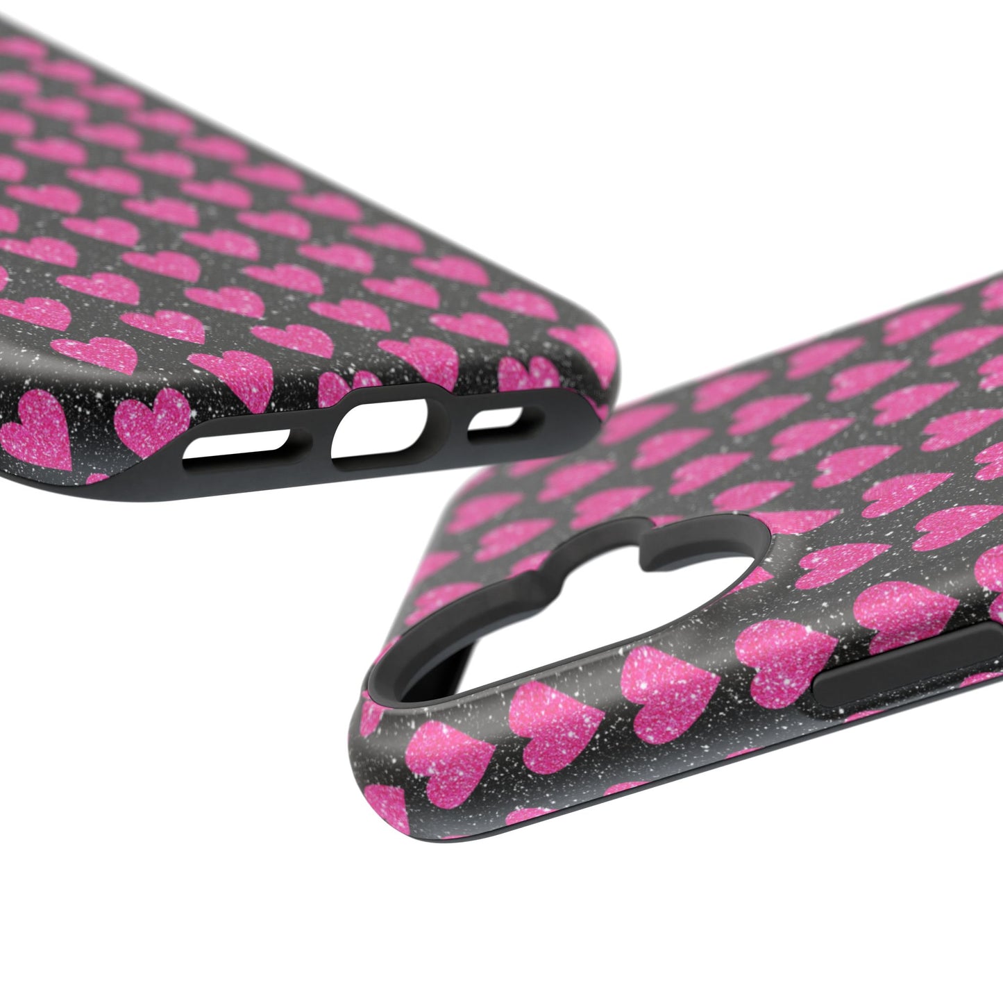 Glitter Pink Hearts MagSafe Case