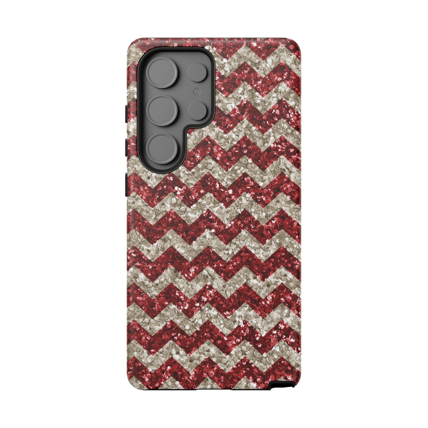 Copy of Sparkling Red & White Chevron – Glitter Illusion Samsung Galaxy Case