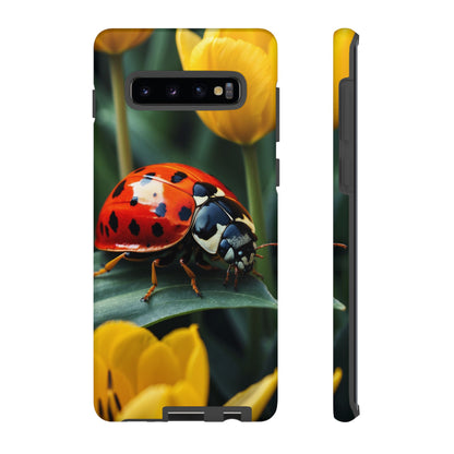 Samsung Galaxy Case: Vibrant Ladybug Amidst a Lush Yellow Flower Garden