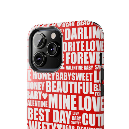 Valentine's Love Typography iPhone Case