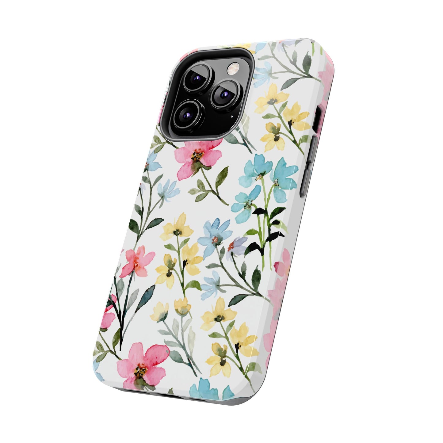 Watercolor Floral Bliss – iPhone Series Case with Pastel Flower Design