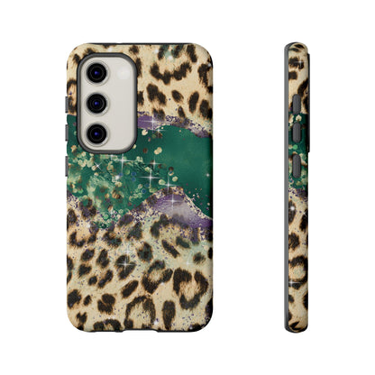 Emerald Glitter Leopard Print - iPhone Series Case