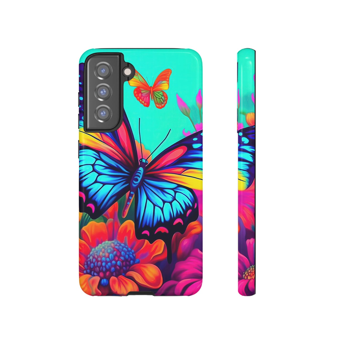 Vivid Butterfly & Floral Burst - Samsung Galaxy Case