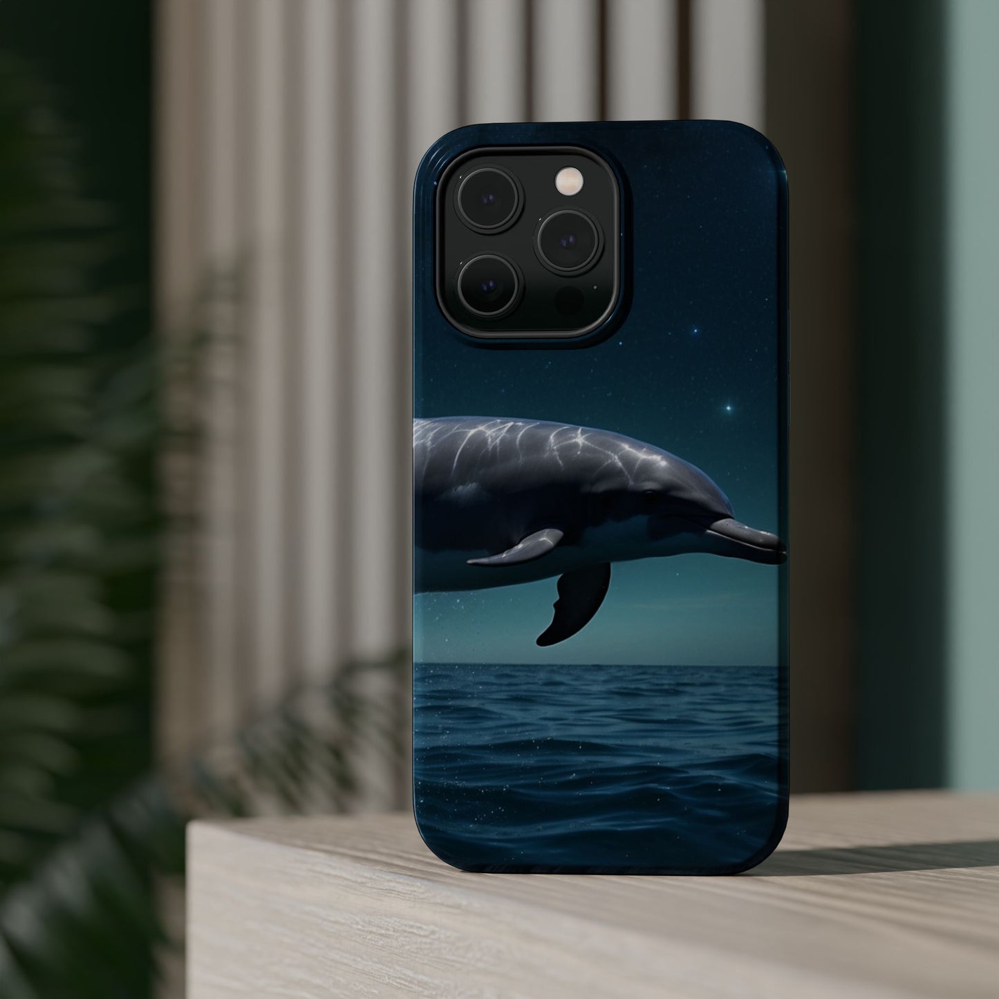 Midnight Ocean Dolphin - MagSafe-Compatible Case