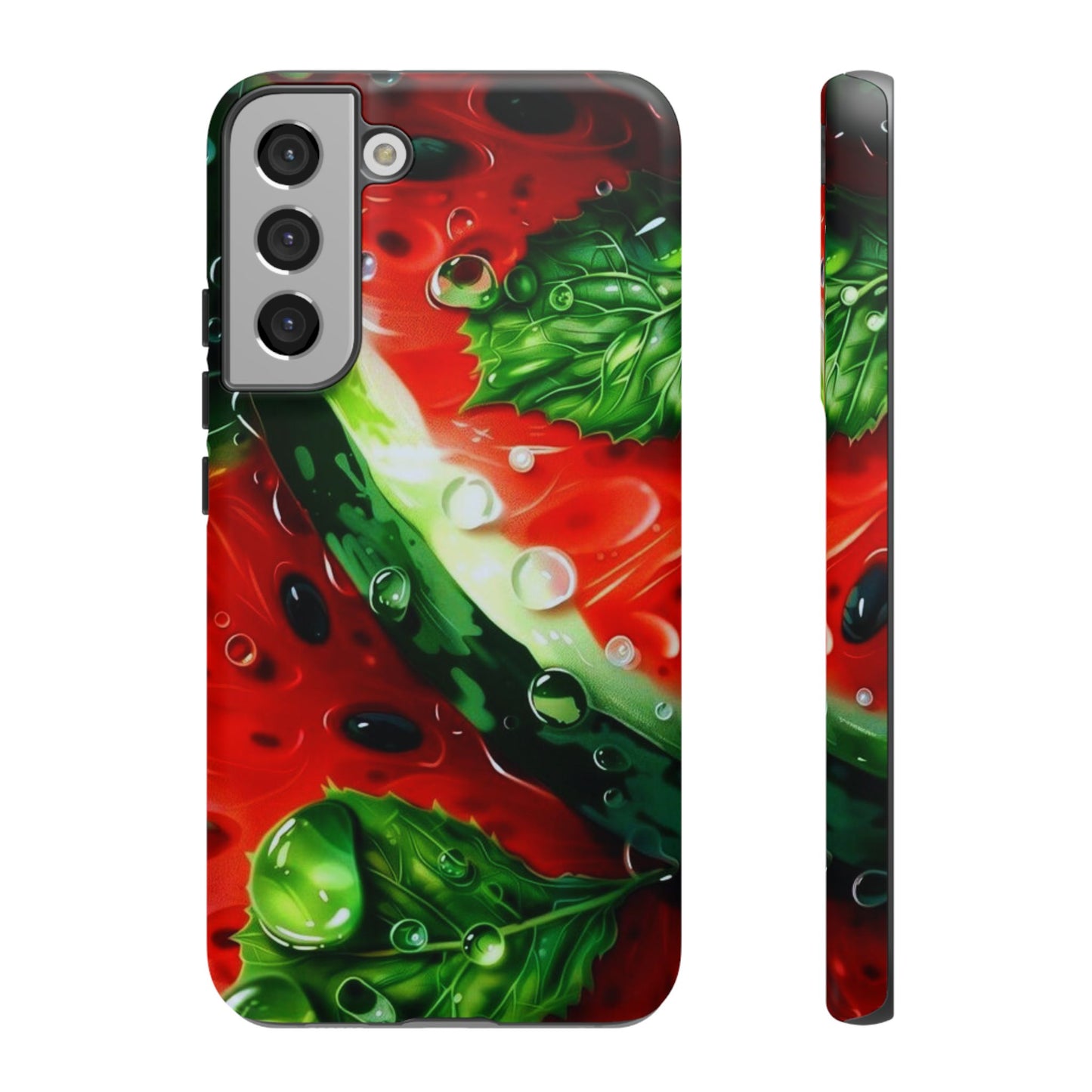 Juicy Watermelon & Mint Samsung Galaxy Case – Tough Dual-Layer, Vibrant Summer Design