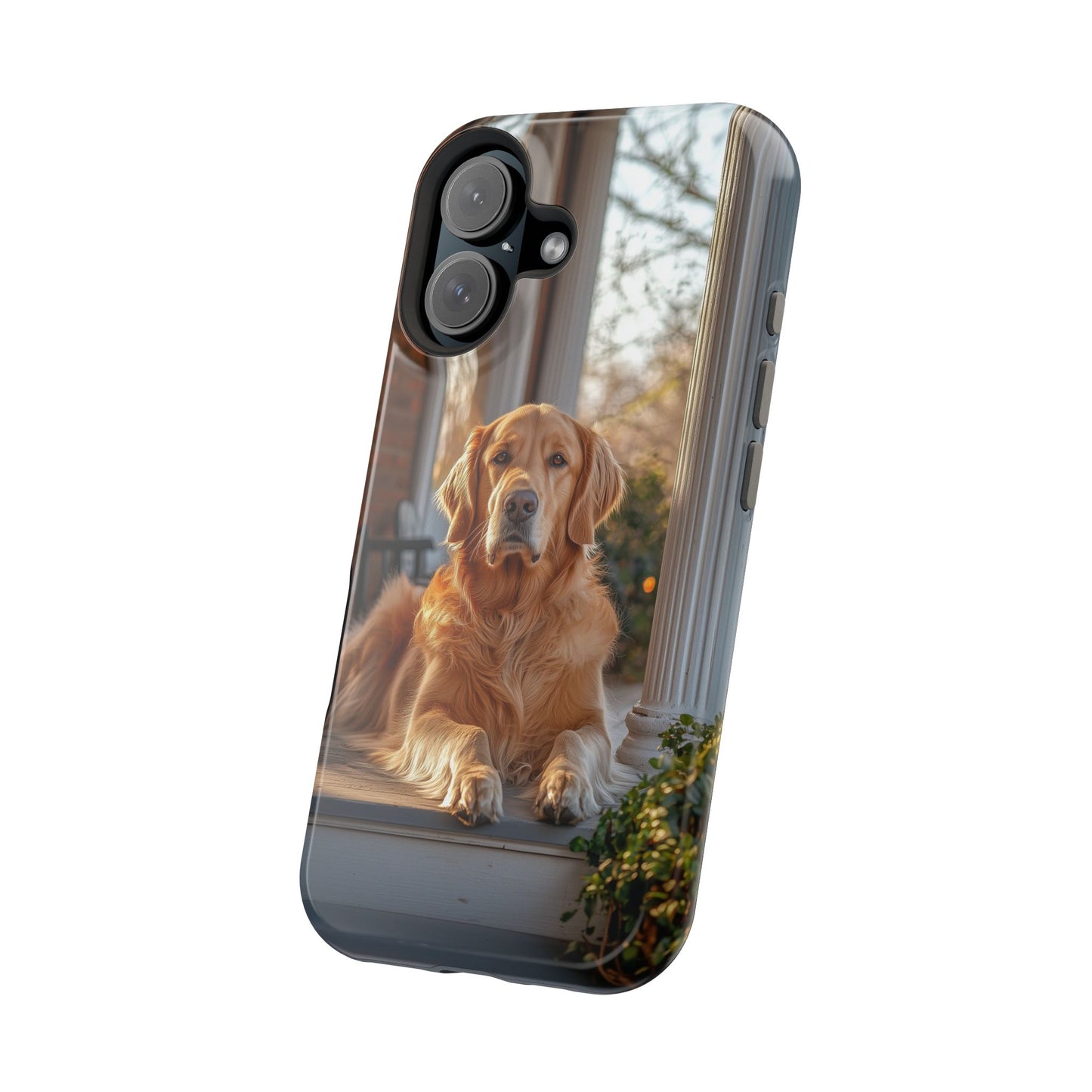 Golden Retriever on Porch - iPhone MagSafe Series Case